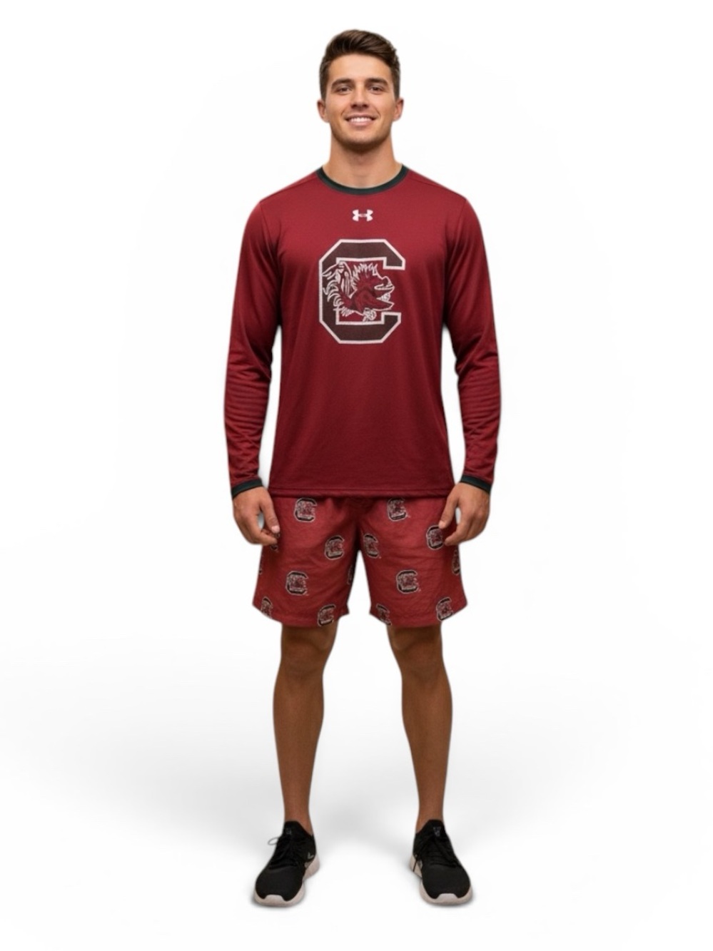 South Carolina Gamecocks Swim Trunks L Columbia Omnishade &Under Armour Shirt XL